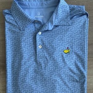 Masters Tech Men’s Polo - Blue Logo
